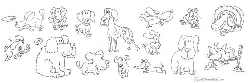 pieski_czbialerysunki